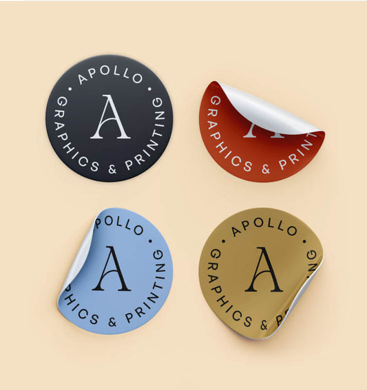 Apollo branded stickers